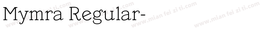 Mymra Regular字体转换